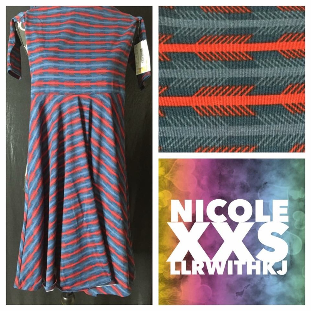 LuLaRoe Nicole Arrow Dress XXS